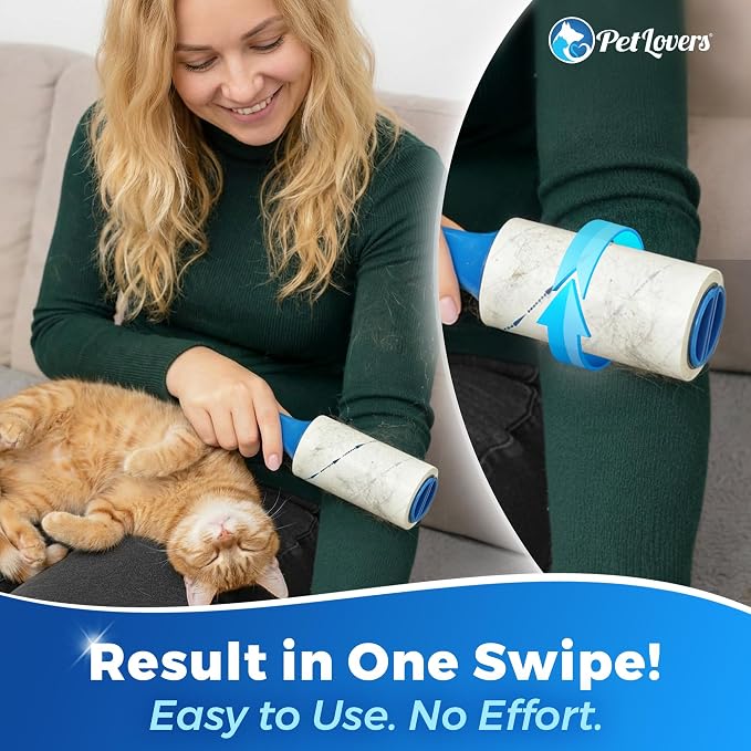 PetLovers Extra Sticky Lint Roller Value Set 270 Sheets for Pet Hair Removal and Clothes, Dog and Cat Lint Remover, 3 Pack