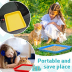 Tessco for you 3 Pcs Kitten Litter Box 17.3 x 13.6 x 1.6 Inch Shallow Low Entry Open Cat Litter Box Waterproof Plastic Small Rabbit Pan Tray Travel Toilet for Senior Cat Kitten Training