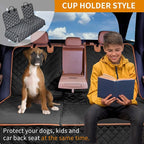 IVY&LANE Dog Car Seat Cover for Back Seat,Conversible 2-in-1 Waterproof Front Seat Cover,Heavy-Duty & Scratchproof Car Seat Protector Cover for SUVs,Trucks and Sedans,Large