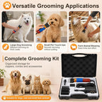 Dog Clippers for Grooming Thick Hair, 200W Pet Clipper Kit | Corded Dog Hair Trimmer with Spare Blade, 2000-6600 RPM, 10ft Cable, Low Noise, for Dogs Sheep Goats Alpacas