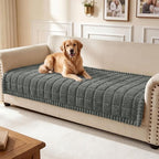 Smiry Couch Cover for Dogs, Non Slip Fuzzy Pet Sofa Covers Washable | Sofa Slipcovers for 3 Cushion Couch, Soft Thick Furniture Protector for Cats Dogs, Against Fur, Dirt, Scratch (35.4"x70.9")