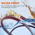 Viper Biothane K9 Working Dog Leash Waterproof Lead for Tracking Training Schutzhund Odor-Proof Long Line with Solid Brass Snap for Puppy Medium and Large Dogs, 33ft Merlot Burgundy
