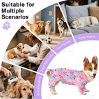 Bienbee Dog Pajamas, 4 Pack Adjustable Onesies for Small to Large Dogs XL | Dog Shedding Suit with Soft Fabric, Breathable & Stretchy, and Adjustable Back Length for Sleeping Lounging and Daily Use