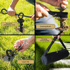 Eurmax USA 2-Pack Heavy Duty Dog Tie Out Stake, No-Tangle In Ground Anchor Runner for Large Dogs up to 210 Lbs - Perfect for Yard, Beach and Camping (Medium,Black)