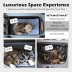 Prutapet Large Cat Carrier 24"x16.5"x16.5" Soft-Sided Portable Pet Crate for Car Traveling with Collapsible Litter Box and Bowl
