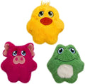 KONG Snuzzles Kiddos Mini Extra Small Dog Toy - Soft Plush Squeaky Toy for Small Dogs & Puppies (Frog/Pig/Duck Combo)