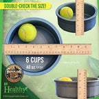Pet Crock Bowl – Thick Durable Plastic Non-Tip Food & Water Dish for Dogs, Cats & Small Animals – Indoor/Outdoor – Chew Resistant, Easy Clean (Pink, Large 48oz)
