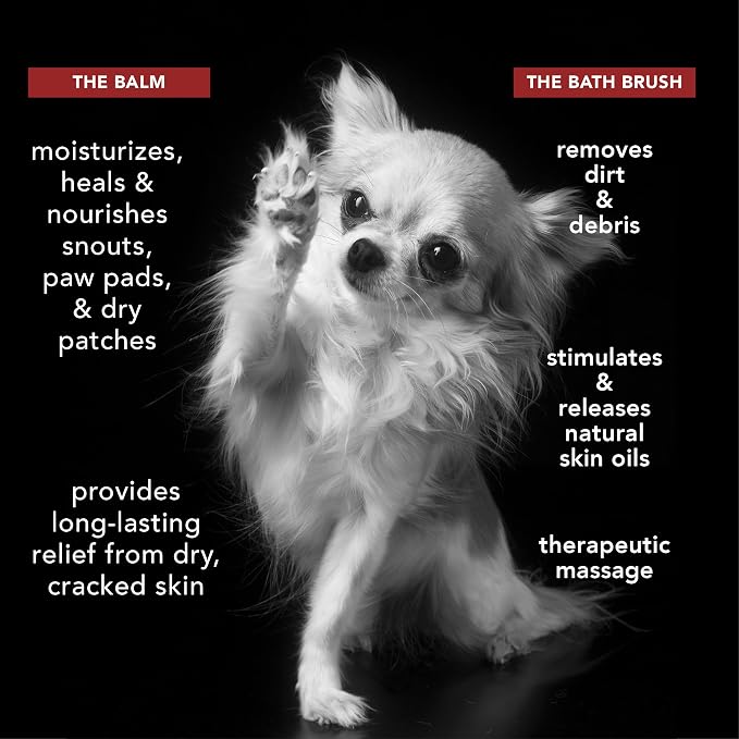 Pride and Groom The Tool Kit – Dog Grooming Gift set of 7.1oz of Foaming Waterless Shampoo, 2.5oz of Moisturizing Balm, and a Versatile Brush to Cleanse, Moisturize, Detangle and More in Between Baths