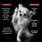 Pride and Groom The Tool Kit – Dog Grooming Gift set of 7.1oz of Foaming Waterless Shampoo, 2.5oz of Moisturizing Balm, and a Versatile Brush to Cleanse, Moisturize, Detangle and More in Between Baths