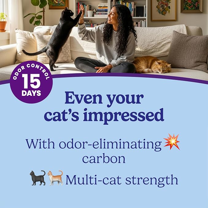Fresh Step Advanced Odor Shield Light Weight Multi Cat Clumping Litter with Febreze Freshness, Ammonia Block Technology, 18.5 lb. Box, Pack of 2 | Odor Shield with Ammonia Block Technology, Scented with Febreze Freshness, Low Dust, Compatible with Most...