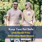 AnccoPlus Hands Free Dog Sling for Small Dogs, Dog Carrier, Beige, Plus | Reduces Back Pain, Front Facing Sling, Hands Free, Size Adjustable, Premium Cotton, Patented Product