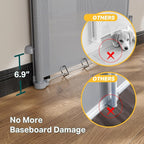 Cumbor 27-40" Retractable Baby Gates for Stairs & Doorways, Indoor Outdoor | Hardware Mounted Mesh Dog & Pet Gate, Easy Walk Through, One-Hand Operation, Anti-Crawl Adjustable Safety Gate for Dog, Grey