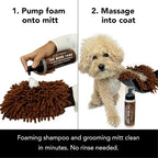 Pride and Groom THE MITT KIT: A Waterless Bath for Dogs - Foaming Dry Shampoo and a Pet Sensitive Glove for a Rinse Free Cleanse and to Eliminate Odor