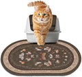 Bienbee Cat Litter Mat, 24" x 15" Dense Trapping Mesh for Litter Boxes | Litter Box Mat with PVC Mesh, Waterproof &Urineproof, Non-Slip Grip, Soft On Kitty Paws and Easy to Clean to Protect Floor