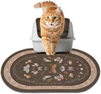 Bienbee Cat Litter Mat, 24" x 15" Dense Trapping Mesh for Litter Boxes | Litter Box Mat with PVC Mesh, Waterproof &Urineproof, Non-Slip Grip, Soft On Kitty Paws and Easy to Clean to Protect Floor