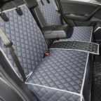 ANOSOSPECIAL Grey Dog Car Seat Cover for Back Seat,Non-Stick Fur,Pet-Friendly and Waterproof - Universal Fit Interior Protector for Auto, Van, SUV - Ideal for Kids and Pets