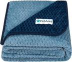 PetAmi Waterproof Dog Blanket, Leakproof Pet Blanket, Twin 60x80 Navy Blue | XL for Large Dogs, Furniture Sofa Couch Cover Protector, Fleece Cat Throw Bed Crate Kennel, Reversible Washable Soft Plush