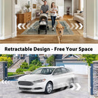 200" Extra Wide Baby Gate Retractable Dog Gate for Driveway, Garage(White) | 16ft Retractable Baby Gates Extra Wide Dog Gate Retractable Fence, 48" Tall Pet Gate Retractable Gate Outdoor Garage Dog Gate