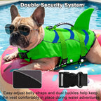 Fragralley Shark Fin Dog Life Jacket, High Buoyancy with Tear-Resistant Nylon of Dog Swim Vest, Pet Life Preserver for Small Medium Large Dogs, Puppy Float Vest for Swimming and Boating