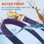 Viper Biothane K9 Working Dog Leash Waterproof Lead for Tracking Training Schutzhund Odor-Proof Long Line with Solid Brass Snap for Puppy Medium and Large Dogs, 15ft Violet Purple