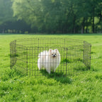 Amazon Basics Foldable Octagonal Metal Exercise Dog Playpen, Indoor/Outdoor Pet Fence, No Door, 8 Panels, Extra Small, 24 x 24 Inches, Black