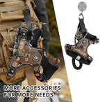 NESTROAD No Pull Dog Harness,Adjustable Oxford Dog Vest Harness with Leash,Reflective No-Choke Pet Harness with Easy Control Soft Handle for Medium Dogs(Medium,Dark Brown)