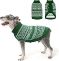 HOMIMP Dog Sweater Argyle - Warm Sweater Winter Clothes Puppy Soft Coat, Ugly Dog Sweater for Small Medium and Large Dogs, Pet Clothing Boy Girl, Green S