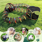 CypherX Outdoor Rainbow Cat Enclosure, 5 in 1 Portable Cat Tents for Outside Cage Free Outside Pet Enclosure Cat Tunnel Outdoor Playground for Indoor Cats and Small Animals
