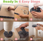 Best Pet Supplies Catify Cat Scratching Post - Gray H: 33" | 15" x 15" x 33", Interactive Cat Pole, Built-In Toys, Durable Sisal, Furniture Protector, For Indoor Kittens and Cats