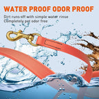 Viper Biothane K9 Working Dog Leash Waterproof Lead for Tracking Training Schutzhund Odor-Proof Long Line with Solid Brass Snap for Puppy Medium and Large Dogs, 15ft Coral