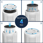Tailulu D10 Official Air Purifier Replacement Filter（2 Pack） | H13 True HEPA Air Filter Removes Smoke, Odor, Dust, Pet Hair