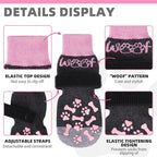KOOLTAIL Dog Socks Shoes for Hot Pavement to Prevent Licking Paws, Winter Dog Boots&Paw Protector for Hardwood Floors Anti Slip,Traction Control Grip Booties for Small Medium Large Senior Dogs, Pink M