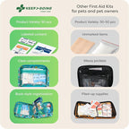 KeepGoing Pet First Aid Kit for Dogs & Cats, 99 Pc. Travel Emergency Kit | Dog & Cat Travel Accessories for Car, Camping & Hiking, Pet Essentials & Supplies