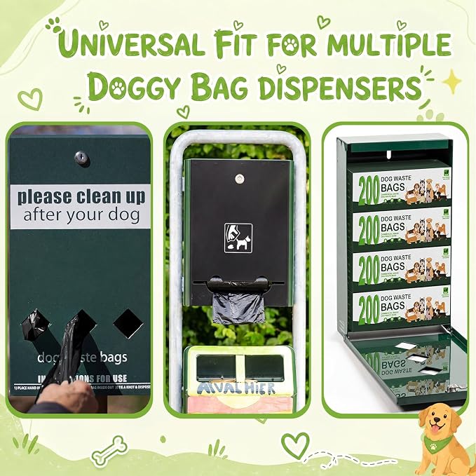 Sherr 25 Boxed Rolls 5000 Counts Dog Poop Bags Bulk Leak Proof Dog Doggy Poop Pet Waste Station Refill Roll Bags for Puppy Pets Outdoor Walking and Travel