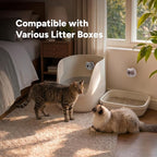 LitterLens Cat Litter Box Camera with App, AI Health Monitoring & Alerts, Track Urination & Stool, Multi-Cat Recognition, Works with Every Litter Box, Pet Health Monitor (Gray)