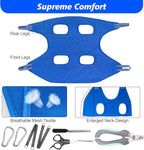 ATESON Pet Grooming Hammock Harness for Cats & XS Small Dogs, Dog Sling for Cutting Nails, Dog Hanging Holder Hanger for Nail Trimming with Nail Clippers, Nail File, Scissors
