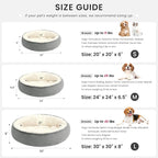 Love's cabin Round Donut Cat and Dog Cushion Bed, 20in Pet Bed for Cats or Small Dogs, Anti-Slip & Water-Resistant Bottom, Super Soft Durable Fabric Pet beds, Washable Luxury Cat Dog Bed Stripe Grey