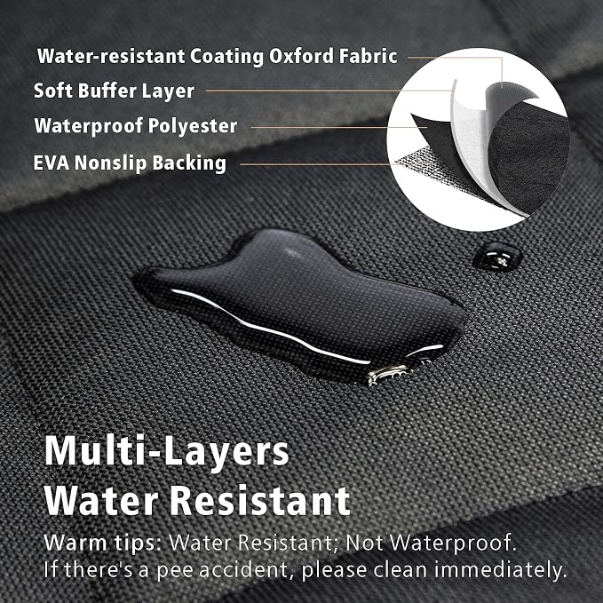 F-color SUV Cargo Liner for Dogs - Heavy Duty Cargo Cover for Mid-Size SUVs | Water Resistant, Bumper Flap, Non-Slip Mat, Car Trunk Dog Car Seat Cover Prevents Scratches Pet Hair Mud Dirt for Sedans Vans