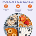 Paradise - Dog Lick Mat for Slow Feeding & Anxiety - Non-Slip Silicone Slow Feeder with Suction Cups - Dishwasher Safe Pet Dish for Grooming, Training, and Boredom Relief (Sky)