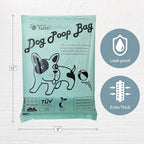 Home Compostable Dog Poop Bags, Plant-Based Dog Waste Bags-180 Count, Extra Thick & Leak Proof, Unscented Flat Bags, Eco-Friendly 9 x 13 Inches