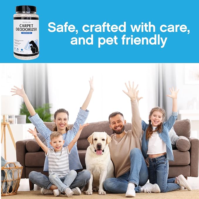 NonScents Carpet & Rug Odor Eliminator - Smell Neutalizer for Pets - 1 Pack | 14 ounce, Safe and Fragrance-free pet carpet deodorizer, For Cat & Dog, Removed Pet Urine odors, Fresh scent powder
