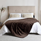 Soft Waterproof Blanket for Bed Couch Sofa, Brown, 60x80 inches | Liquid Pee Proof Pet Blanket for Dog Puppy Cat, Reversible Sherpa Fleece Blanket for Couch Cover, Furniture Protector