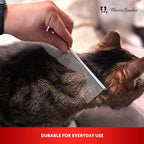 Warren London Cool Cat Greyhound Style Comb – 7.5" Professional Copper Cat Grooming Comb with Fine & Coarse Teeth, Rounded Pins for Detangling/Sensitive Skin, Deshedding & Dematting