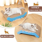 Cardboard Cat Scratcher Bed 22x16” Large Cat Scratch Pad for Cats | Curve Cat Scratcher Couch for Multi-cat Households, Widened & Thickened, Scratch Resistant, with Catnip