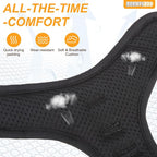 BEAUTYZOO No Pull Dog Harness Medium,Adjustable Dog Harness and Leash Set -Easy Wearing with 3 Buckles/Control Handle,No Choke Soft Padded Reflective Pet Vest for Training Walking Hiking, M