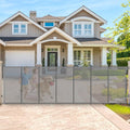 200" Extra Long Baby Gate Retractable Dog Gate for Outdoor/Indoor | 16ft Retractable Baby Gate Extra Wide Garage Gate, 48" Extra Tall Dog Gate Outdoor Retractable Driveway Fence Barrier, Gray