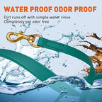 Viper Biothane K9 Working Dog Leash Waterproof Lead for Tracking Training Schutzhund Odor-Proof Long Line with Solid Brass Snap for Puppy Medium and Large Dogs, 15ft Blue Aqua