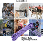 Long Dog Leash for Training 30Ft-Reflective Nylon Rope with Swivel Hook-Recall Agility Lead for Large Small Medium Dogs Outside Walking Hiking-Purple Diam 1/2"