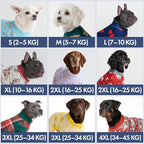 Spark Paws Dog Christmas Pajama, Dog Recovery Suit Male, Onesie, Ultra-Soft and 4-Way Stretch, for Small Medium and Large Breeds - Winter Wonderland - XL