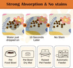 Pet Feeding Mat for Floors Waterproof Dog Mat for Food and Water Absorbent Quick Dry Non Slip mat for Cat Bowls